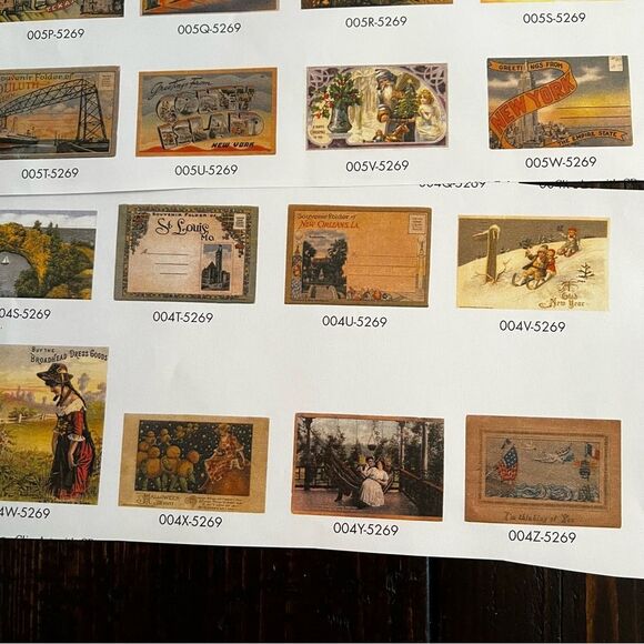 Miniature Victorian Pictures (Set of 47) - Picture 5 of 6